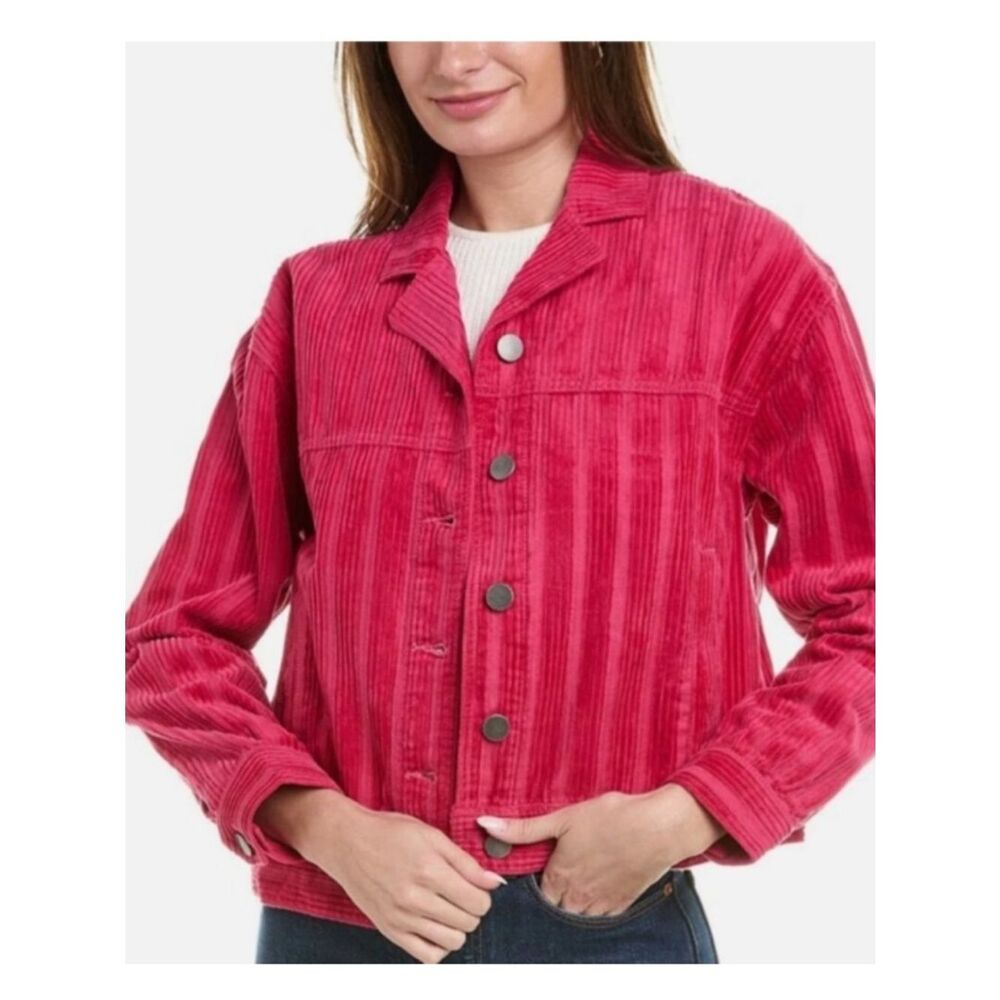 Cabi Cheeky Topper Corduroy Jacket Dark Rose Pink Womens Small